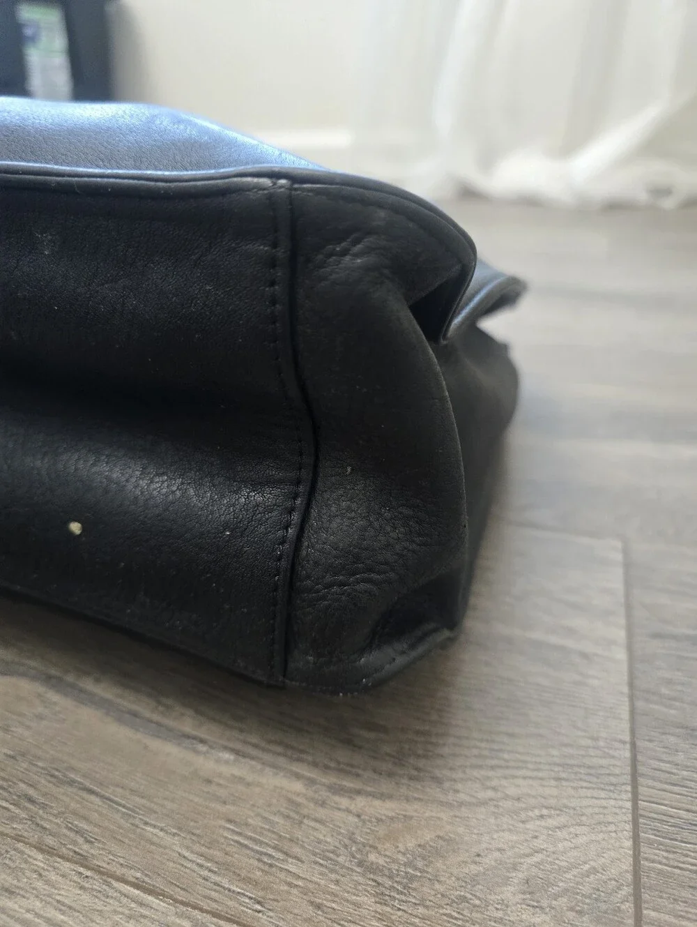 Fossil Shoulder Bag Leather Black Vintage Top Handles